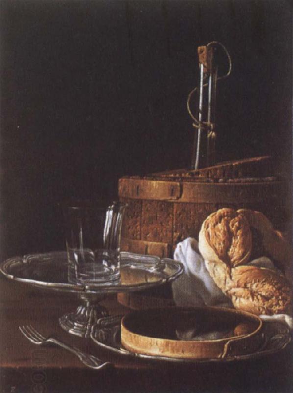 Melendez, Luis Eugenio Still-Life with a Box of Sweets and Bread Twists China oil painting art